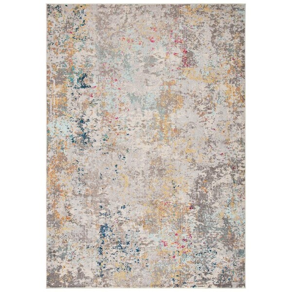 Safavieh Madison Power Loomed Runner Area RugGrey & Gold 2 ft.2 in. x 6 ft. - MAD453F-26