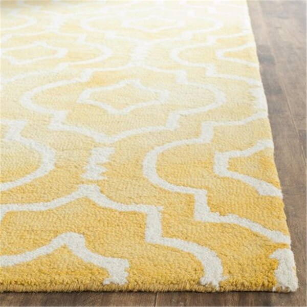 Safavieh Dip Dye Hand Tufted Rectangle Rug- Gold - Ivory- 2 x 3 ft. - DDY538H-2