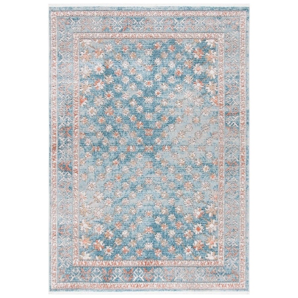 Safavieh Shivan Power Loomed Rectangle Area RugBlue & Rose 4 x 6 ft. - SHV729M-4