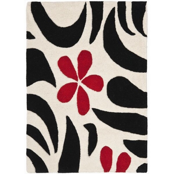Safavieh 2 x 3 ft. Accent Contemporary Soho Ivory and Black Hand Tufted Rug - SOH725A-2