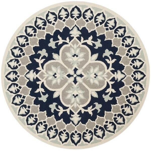 Safavieh 2 x 3 ft. Bellagio Hand Tufted Rug, Accent - Navy Blue and Ivory - BLG610C-2