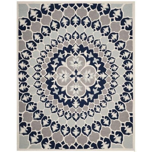 Safavieh 2 x 3 ft. Bellagio Hand Tufted Rug, Accent - Navy Blue and Ivory - BLG610C-2