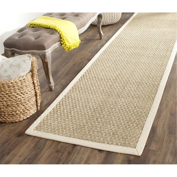 Safavieh Natural Fiber Runner Rug, Natural and Ivory - 2 ft. 6 in. x 6 ft. - NF114J-26