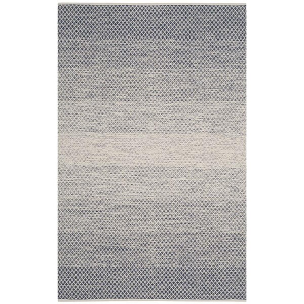 Safavieh 3 x 5 ft. Small Rectangle Montauk Hand Woven RugNavy & Ivory - MTK601C-3
