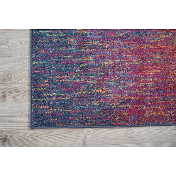 Homeroots 2 x 3 ft. Rainbow Abstract Striations Scatter Area Rug - 385359