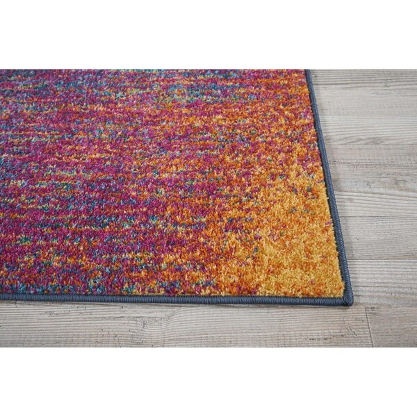 Homeroots 2 x 3 ft. Rainbow Abstract Striations Scatter Area Rug - 385359