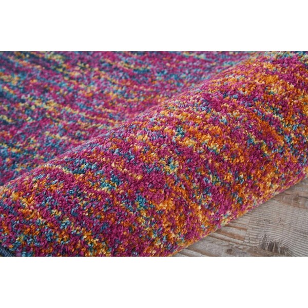 Homeroots 2 x 3 ft. Rainbow Abstract Striations Scatter Area Rug - 385359