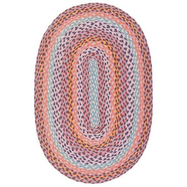 Safavieh 3 x 3 ft. Cape Cod Round Area Rug, Pink & Blue - CAP241U-3R