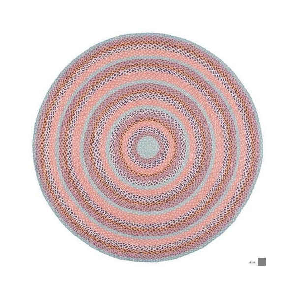 Safavieh 3 x 3 ft. Cape Cod Round Area Rug, Pink & Blue - CAP241U-3R
