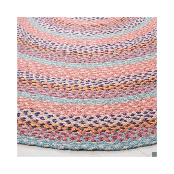 Safavieh 3 x 3 ft. Cape Cod Round Area Rug, Pink & Blue - CAP241U-3R