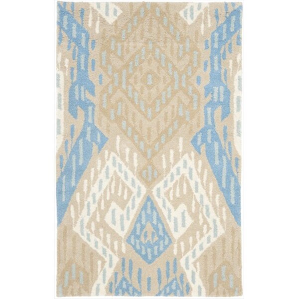 Safavieh 2 ft. 6 in. x 4 ft. Runner Contemporary Wyndham Blue and Ivory Hand Tufted Rug - WYD373C-24