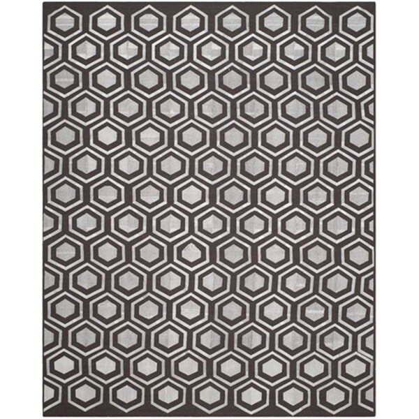 Safavieh Kilim Hand Woven Flat Weave Rectangle Rug- Charcoal- 8 X 10 Ft. - KLM629C-8