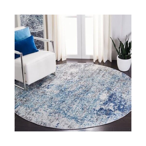 Safavieh 3 x 5 ft. Aston 700 Rectanglar Modern Contemporary Rug Light Blue & Grey - ASN705M-3