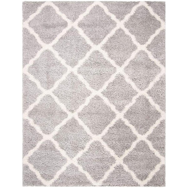 Safavieh 6 ft. 7 in. x 9 ft. Fontana Shag Solid Area Rug, Grey & Cream - FNT821G-6