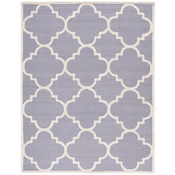 Safavieh Cambridge Hand Tufted Rectangle Rug- Silver - Ivory- 2 x 3 ft. - CAM140D-2