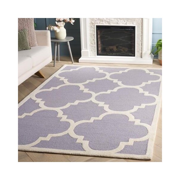 Safavieh Cambridge Hand Tufted Rectangle Rug- Silver - Ivory- 2 x 3 ft. - CAM140D-2