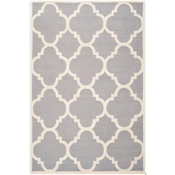 Safavieh Cambridge Hand Tufted Rectangle Rug- Silver - Ivory- 2 x 3 ft. - CAM140D-2