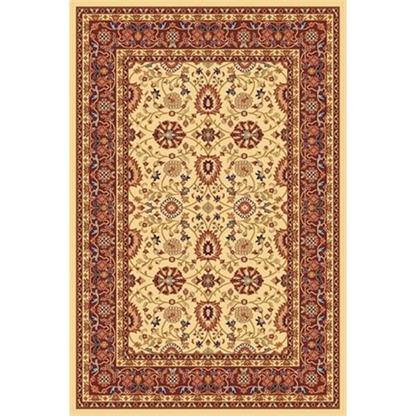Dynamic Rugs Yazd 5.3 x 7.7 2803-130 Rug - Cream-Red - YA692803130