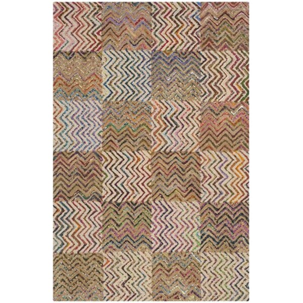Safavieh Nantucket Hand Tufted Rectangle Rug- Beige - Brown- 4 x 6 ft. - NAN602A-4