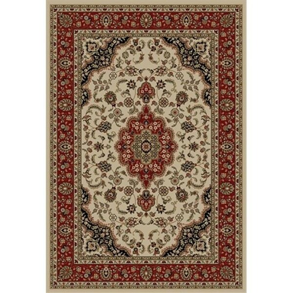 Infinity Home Infinity Home 541025 Barclay Medallion Kashan 5 ft. 3 in. x 7 ft. 3 in. Rectangular Area Rug in Ivory - 541025