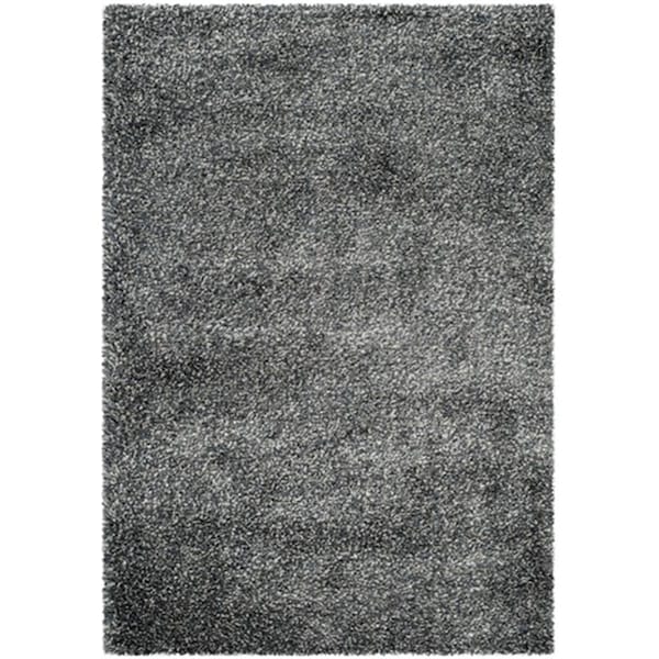 Safavieh New York Shag Power Loomed Round Rug- Blue - Blue- 4 x 4 ft. - SG165-6565-4R