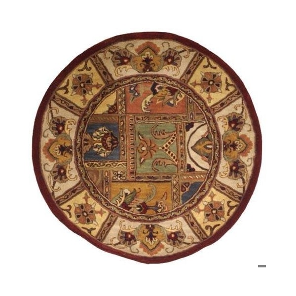 Safavieh 3 Ft. - 6 In. x 3 Ft. - 6 In. Round- Traditional Classic Assorted Hand Tufted Rug - CL386A-4R