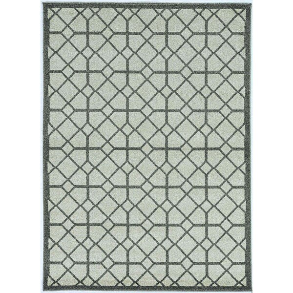 Homeroots 23 x 45 in. Ivory or Grey Polypropylene Rug - 375023