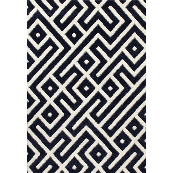 Art Carpet 3 X 4 Ft. Highline Collection Amazed Woven Area Rug, Navy - 841864100110