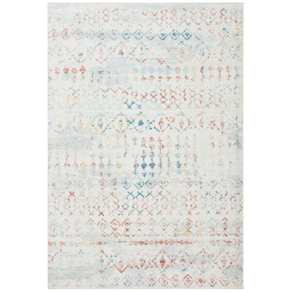 Safavieh 4 x 6 ft. Tulum Contemporary Rectangle Power Loomed Rug Ivory & Pink - TUL240D-4