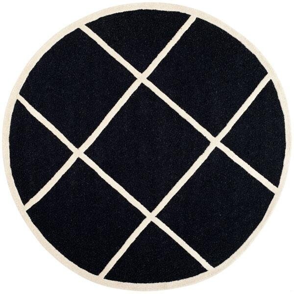 Safavieh Cambridge Hand Tufted Accent Rug- Black - Ivory- 2 x 3 ft. - CAM136E-2