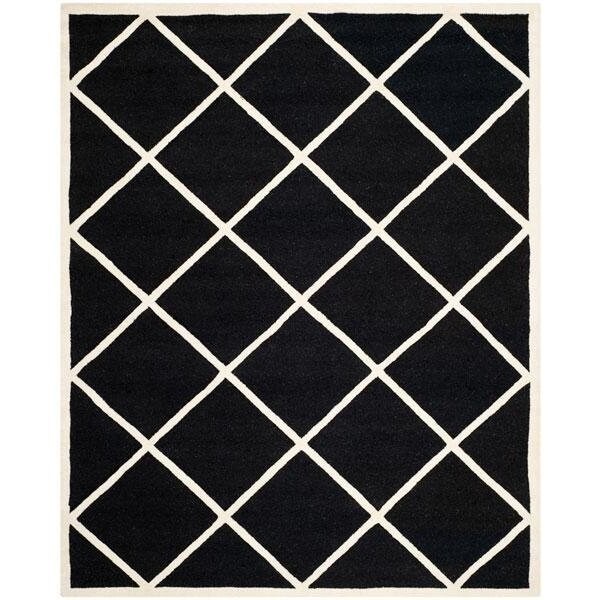 Safavieh Cambridge Hand Tufted Accent Rug- Black - Ivory- 2 x 3 ft. - CAM136E-2