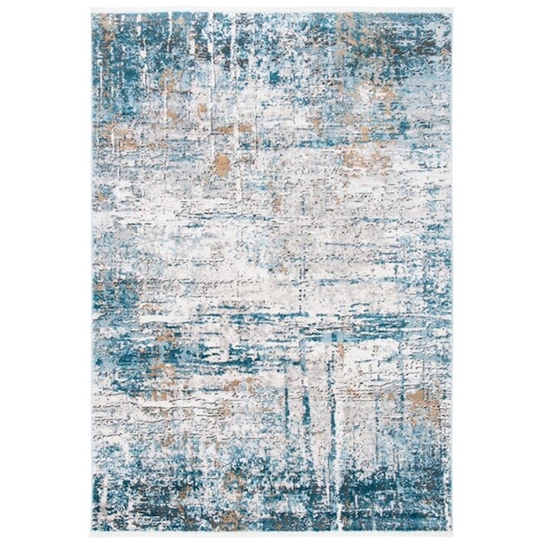 Safavieh 4 x 6 ft. Shivan 700 Contemporary Rectangle Power Loomed Rug - Gray & Blue - SHV767G-4