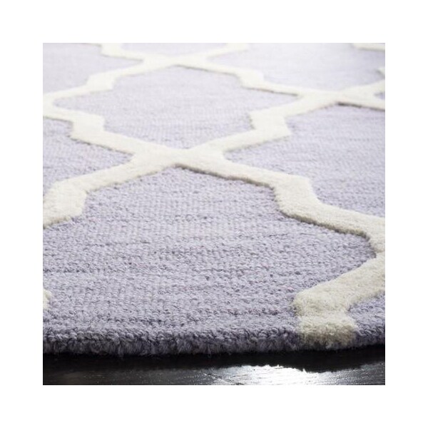 Safavieh 4 x 6 ft. Small Rectangle Transitional Cambridge- Lavender and Ivory Hand Tufted Rug - CAM121C-4