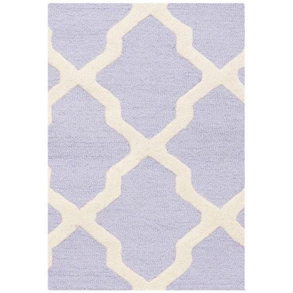 Safavieh 4 x 6 ft. Small Rectangle Transitional Cambridge- Lavender and Ivory Hand Tufted Rug - CAM121C-4