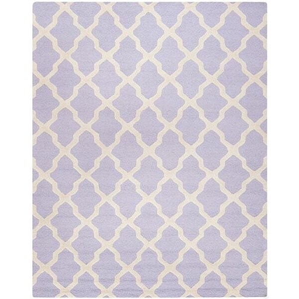 Safavieh 4 x 6 ft. Small Rectangle Transitional Cambridge- Lavender and Ivory Hand Tufted Rug - CAM121C-4