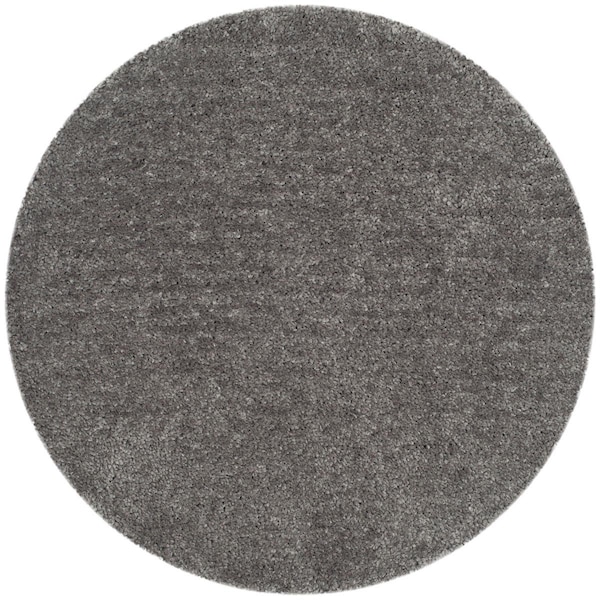 Safavieh Shag Hand Tufted Round RugsSilver 8 x 8 ft. - SG267C-8R