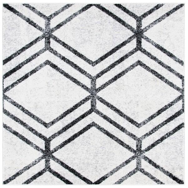 Safavieh 4 x 4 ft. Adirondack Square RugIvory & Charcoal - ADR253B-4SQ