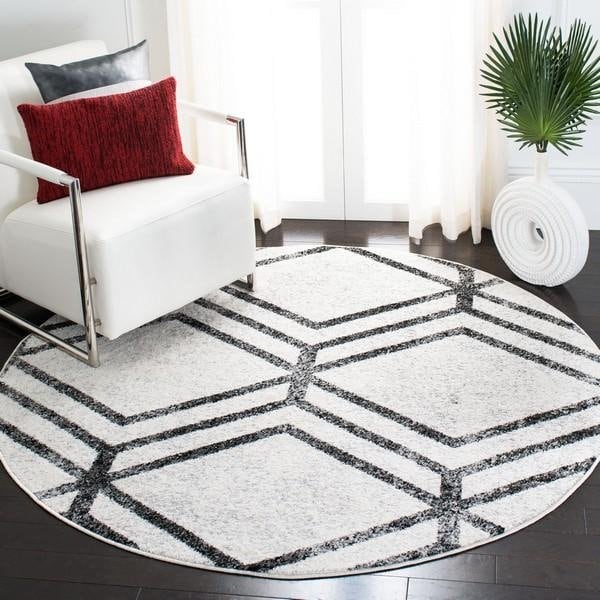 Safavieh 4 x 4 ft. Adirondack Square RugIvory & Charcoal - ADR253B-4SQ