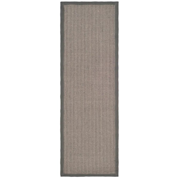 Safavieh Natural Fiber 2.5 ft. x 8 ft. Power Loomed runner Rug - Grey Brown-Grey - NF444A-28