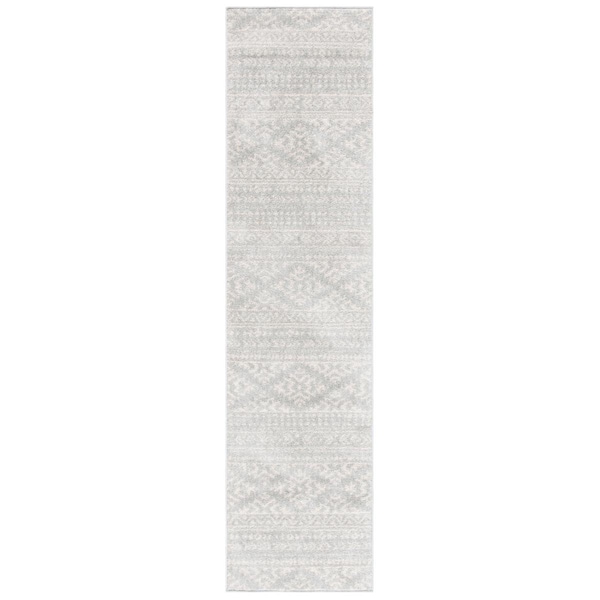 Safavieh 2 x 19 ft. Tulum Runner Area Rug, Light Grey & Ivory - TUL272F-219