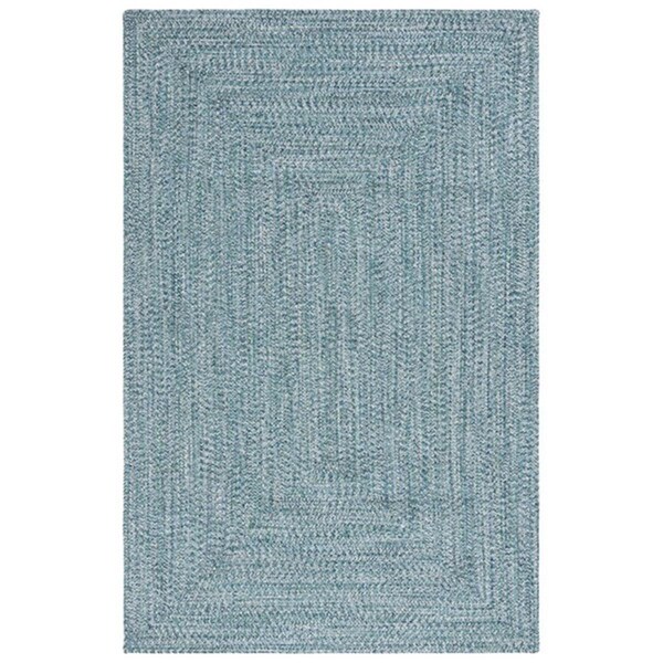 Safavieh 2 ft.-3 in. x 8 ft. Braided Runner Hand Woven Rug Teal & Green - BRA201K-28