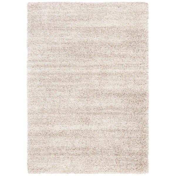 Safavieh 4 x 6 ft. Hudson Shag Power Loomed Rectangle Area Rug; Ivory & Beige - SGH295C-4