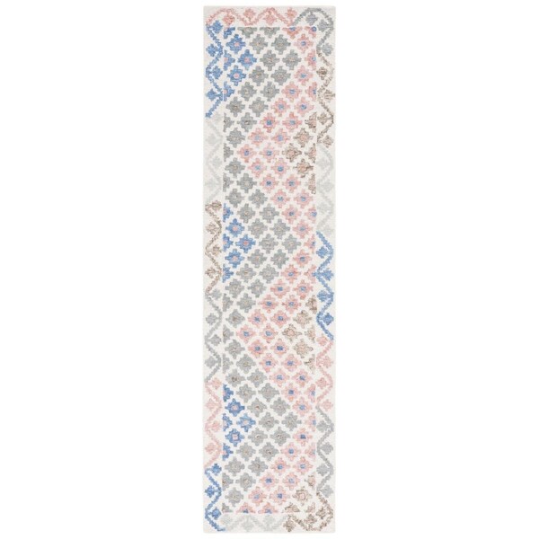 Safavieh 2 ft.-3 in. x 9 ft. Metro Contemporary Runner Area Rug Ivory & Blue - MET356M-29