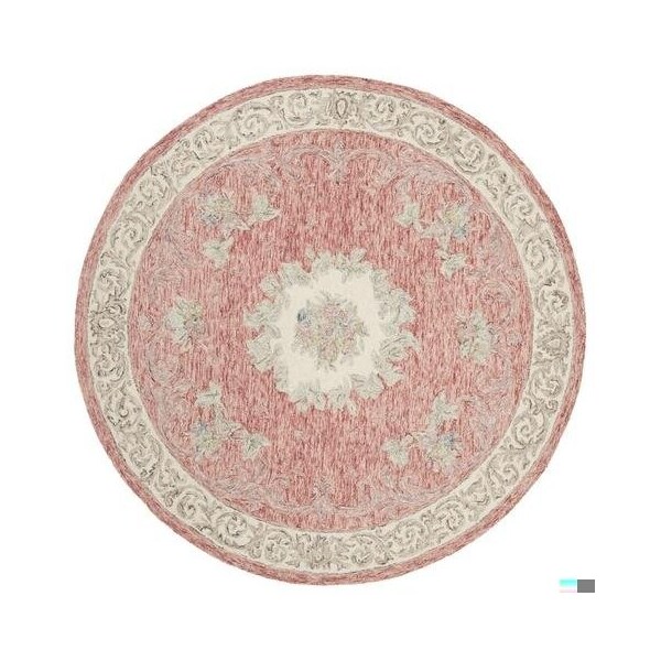 Safavieh Aubusson Traditional Rectangle Hand Tufted RugsRed & Ivory 8 x 10 ft. - AUB105Q-8