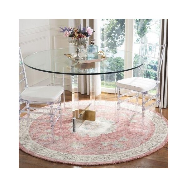 Safavieh Aubusson Traditional Rectangle Hand Tufted RugsRed & Ivory 8 x 10 ft. - AUB105Q-8