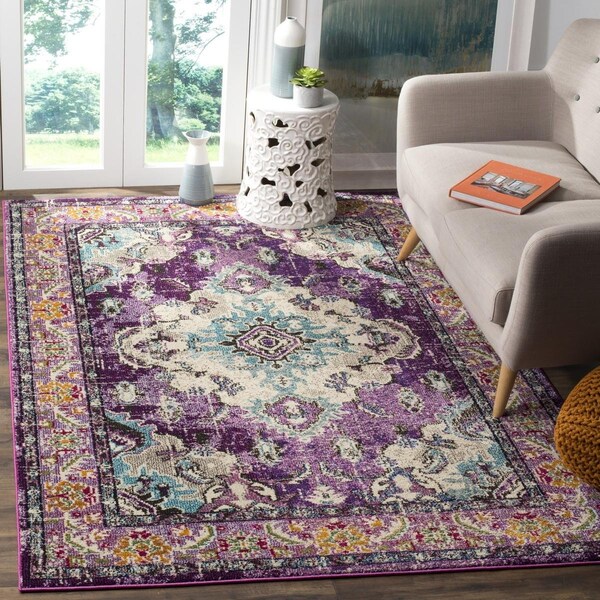 Safavieh Monaco Accent Area Rug, Violet and Light Blue - 2 ft.-2 in. x 4 ft. - MNC243L-24