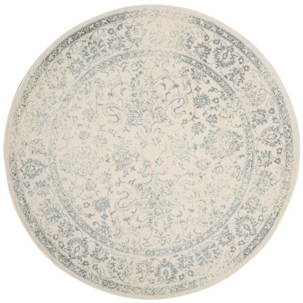 Safavieh 10 x 10 ft. Adirondack Power Loomed Round Area Rug; Ivory & Slate - ADR109S-10R