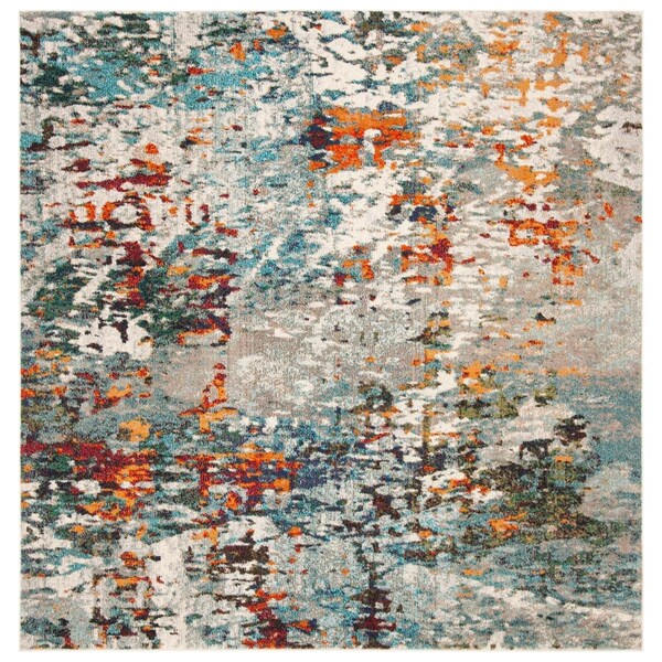 Safavieh 4 x 4 ft. Madison 400 Contemporary Square Area Rug Grey & Blue - MAD471F-4SQ