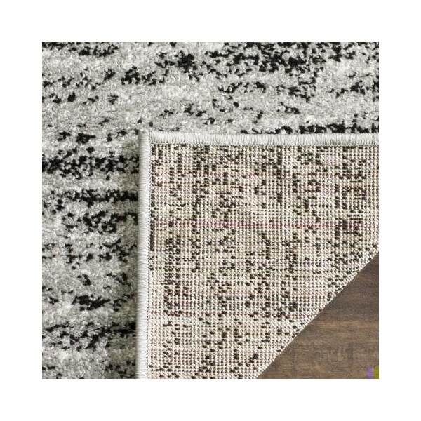 Safavieh Adirondack Power Loomed Runner Rug, Black and Silver - 2 ft.-6 in. x 20 ft. - ADR117A-220