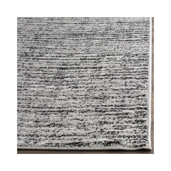 Safavieh Adirondack Power Loomed Runner Rug, Black and Silver - 2 ft.-6 in. x 20 ft. - ADR117A-220